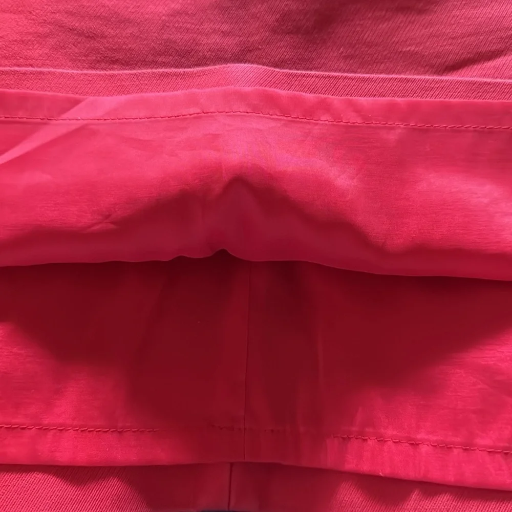 J. Crew red‎ cotton mini skirt nautical post gold tone buttons Sz 6